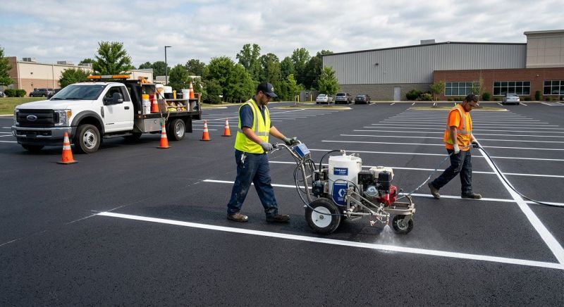 Commercial Asphalt Painting in Canton, GA