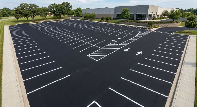 Concrete Parking Lot Striping in Gwinnett County, GA
