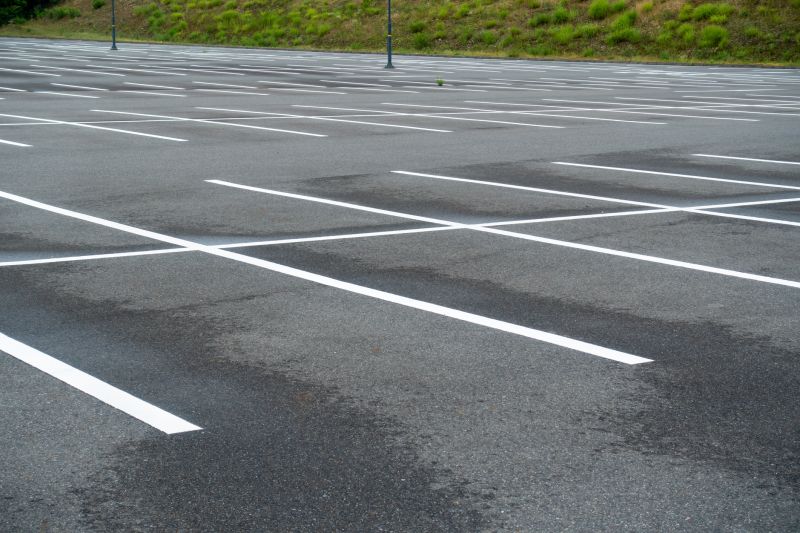 Freshly Striped Parking Lot