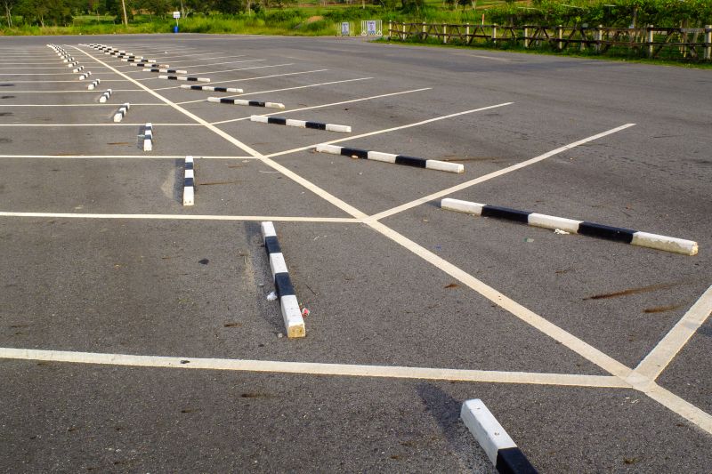 Striping on a Commercial Parking Lot