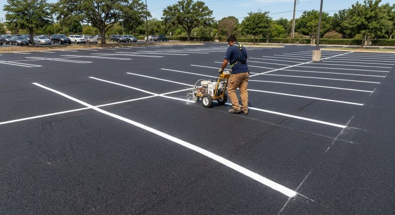 Parking Lot Striping in Roswell, GA